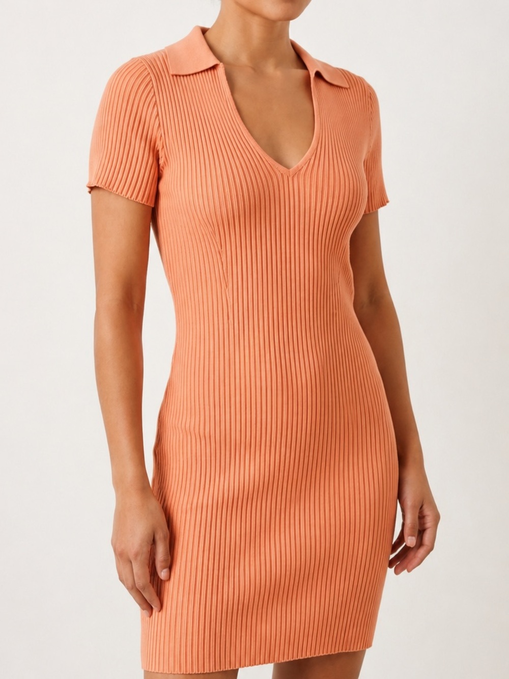 NWT Abercrombie & Fitch Elevated Knit Polo Ribbed Dress